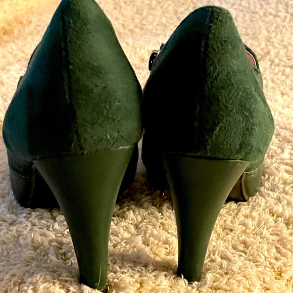 LULU HUN green leather/Suede Booties US Size 6 - Picture 3 of 5